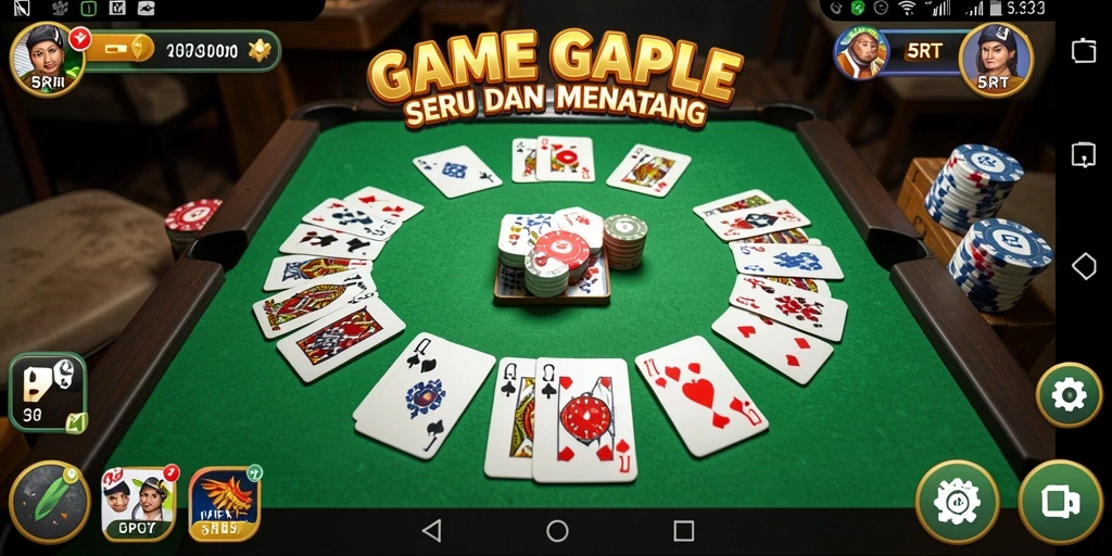 Screenshot gameplay Gaple yang seru dengan teman-teman.