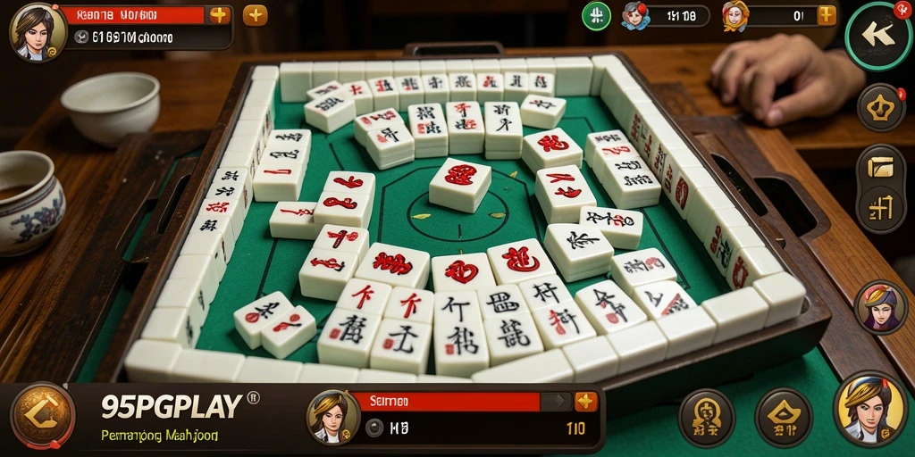 Tampilan gameplay Mahjong yang menarik di 95PGPLAY.