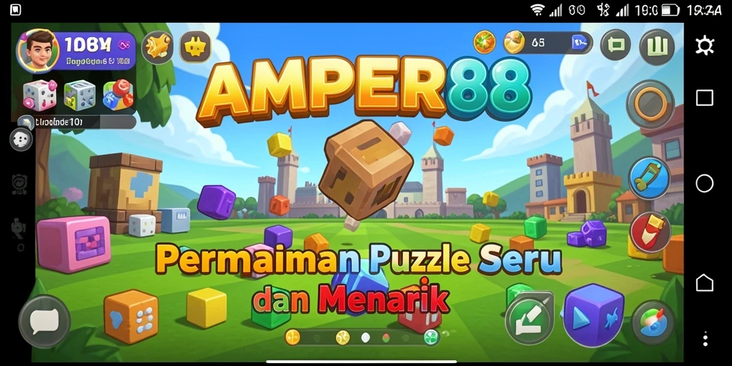 Tampilan permainan Match-3 yang penuh warna dan menantang.