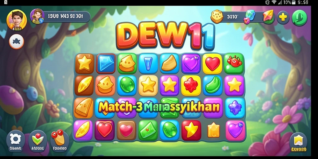 Tampilan gameplay DEWI11 yang menarik dan penuh warna.