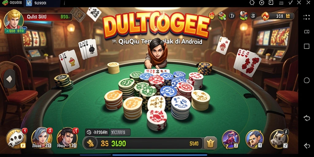 Tampilan gameplay seru DULTOGEL saat bermain QiuQiu.