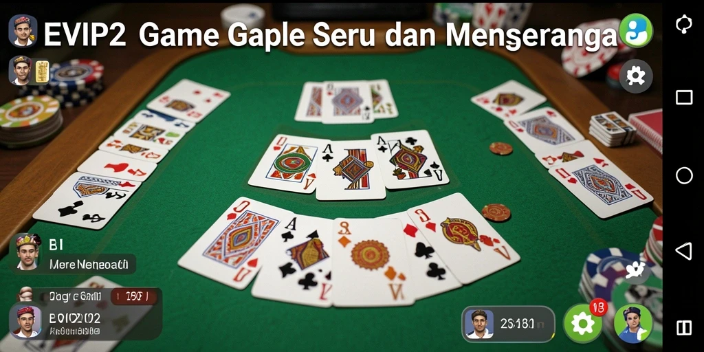 Tampilan seru saat bermain game Gaple EVIP2.