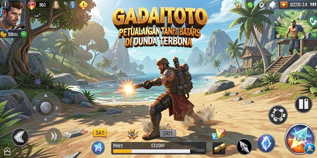 Tampilan gameplay GADAITOTO yang menakjubkan di dunia terbuka.