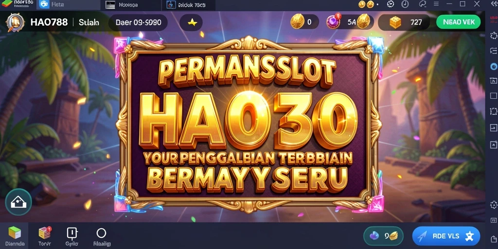 Screenshot gameplay HAO788 menampilkan mesin Slot yang menarik dan penuh warna.