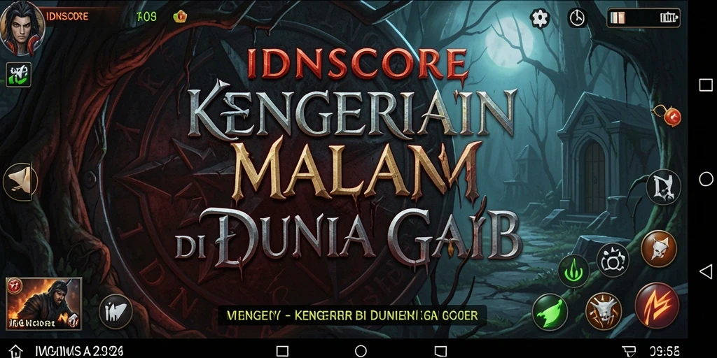 Tampilan gameplay menegangkan dari IDNSCORE yang menampilkan suasana Horror.