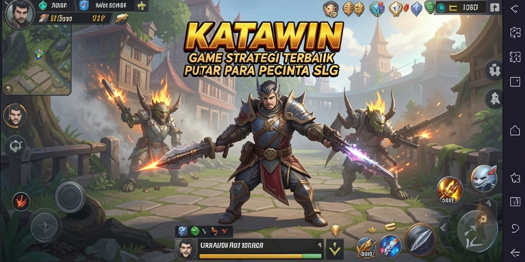 Screenshot KATAWIN menampilkan aksi seru dalam pertempuran SLG.