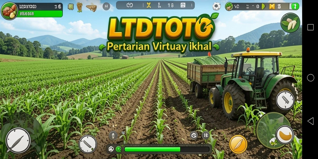Tampilan gameplay LTDTOTO yang menakjubkan saat bertani.