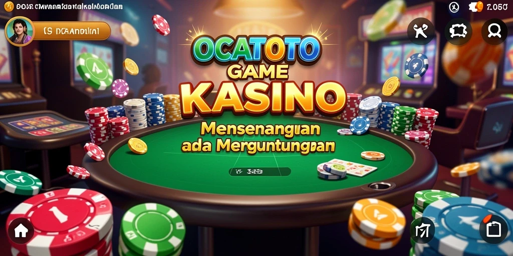 Screenshot gameplay OCATOTO yang menunjukkan keseruan permainan kasino.