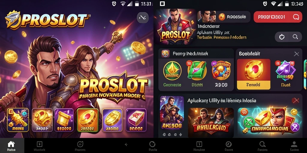 Tampilan antarmuka PROSLOT yang sederhana dan fungsional.