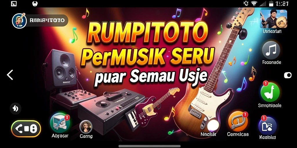 Screenshot gameplay <strong>RUMPITOTO</strong> menampilkan pemain beraksi dengan musik.