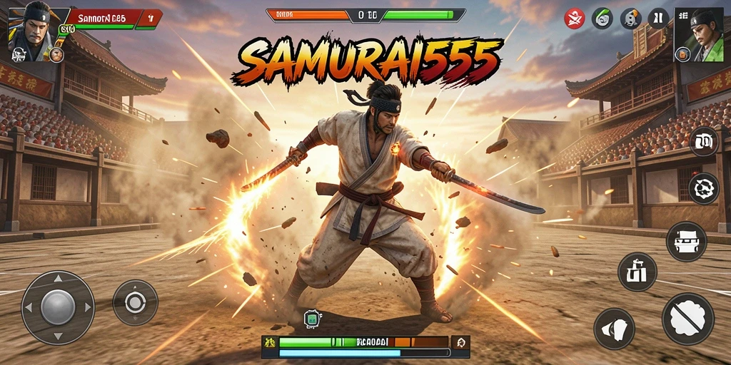 Tampilan menarik dari gameplay <strong>SAMURAI555</strong> saat berkompetisi di lapangan olahraga.