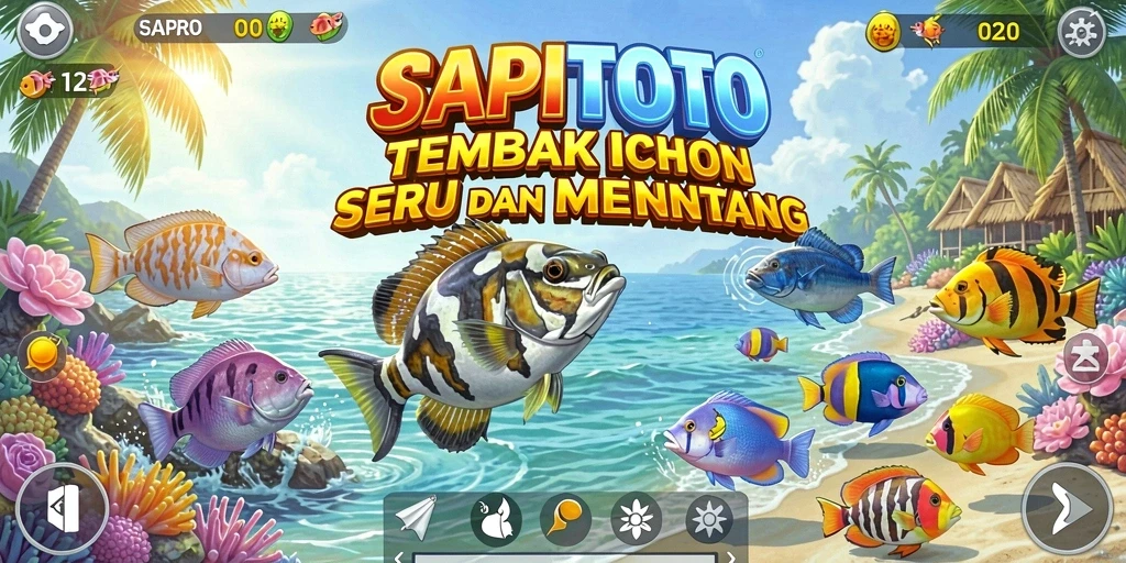 Tampilan menarik saat menembak ikan di SAPITOTO.