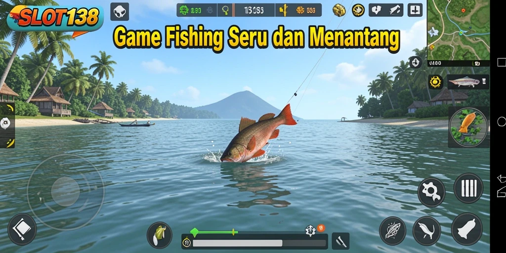 Tampilan gameplay SLOT138 yang mendebarkan saat memancing.