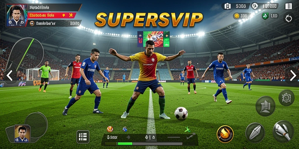 Tampilan gameplay SUPERSVIP yang mendebarkan dan menarik.