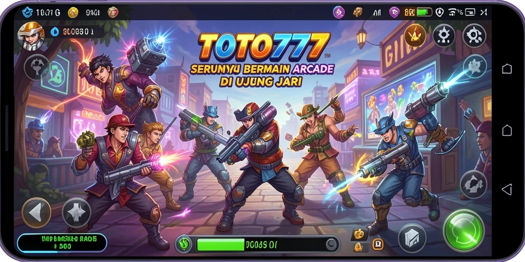 Screenshot TOTO777 menampilkan aksi seru di level permainan arcade.