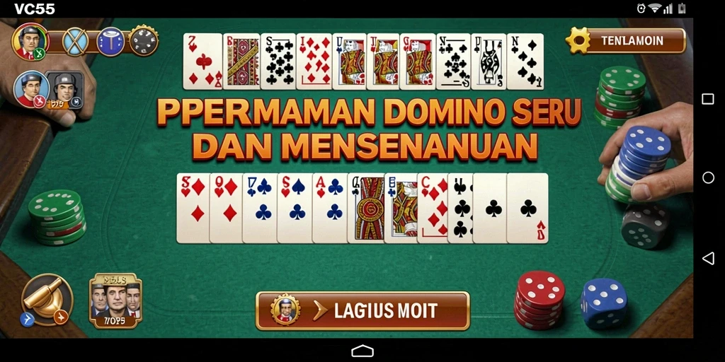 Tampilan gameplay menarik dari VC55 yang menunjukkan pengalaman bermain Domino.