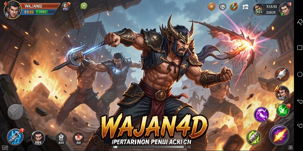 Tampilan pertarungan intens dalam game WAJAN4D yang mengasyikkan.